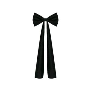 Giant 6ft x 1-1/2ft Black Velvet Bow Decoration. Home Decor, Birthday Party